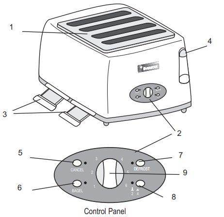 EverStart ATS-274 4-Slice Toaster Instruction Manual-2