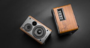 EDIFIER Powered Bluetooth Speaker Brown Wood User Manual