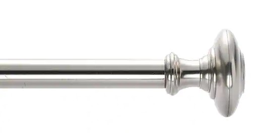 HOMEDEPOT W1WCR4986SS 86.6 Inch Telescoping Stainless Steel Window Curtain Rod Product