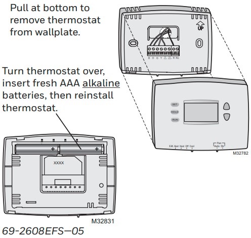 Honeywell Pro 2000 Series Horizontal Programmable Thermostat FIG-14