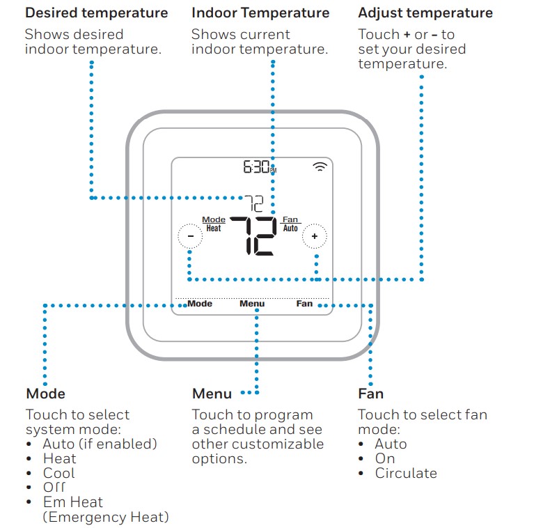 Honeywell T6 Pro Series Smart Programmable Thermostat (1)