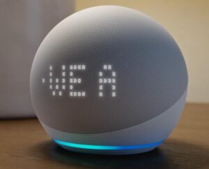 Amazon Echo Dot 5th Gen with clock Quick Start Guide