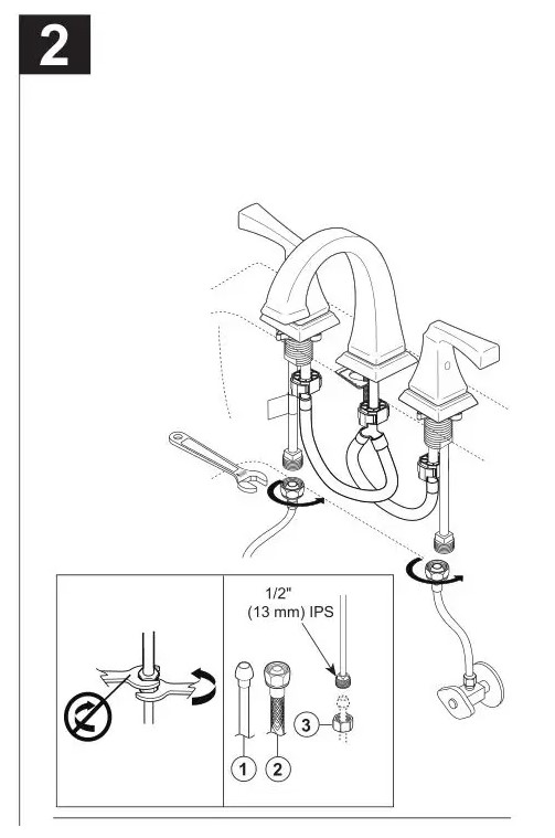 DELTA Two Handle Widespread Bathroom Faucets (4)