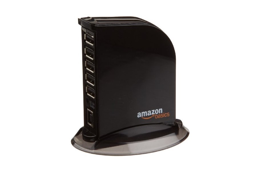 Amazon Basics 7 Port USB 2.0 Hub Tower Featured