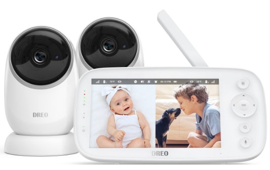 DREO DR-BBM001 5-Inch HD Split Screen Baby Monitor Product