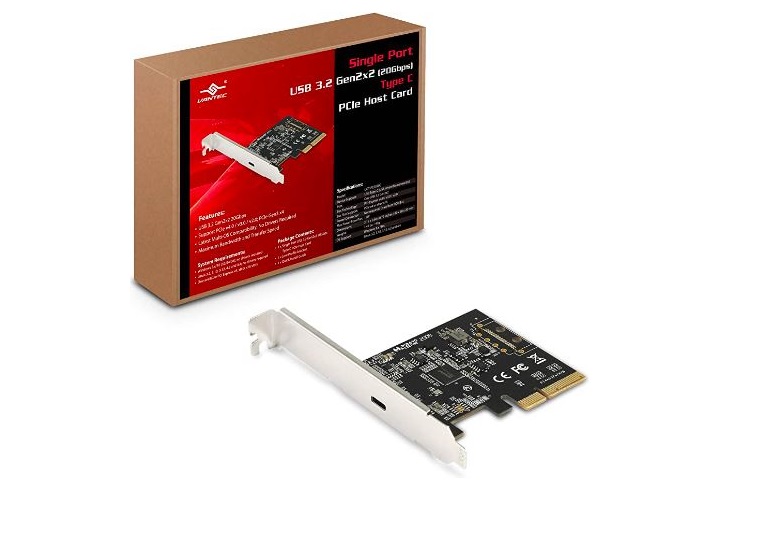 Vantec 2-Port USB 3.1 Gen II Type-A and C PCIe Host Card-featured