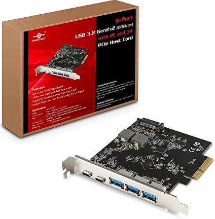 Vantec 2-Port USB 3.1 Gen II Type-A and C PCIe Host Card