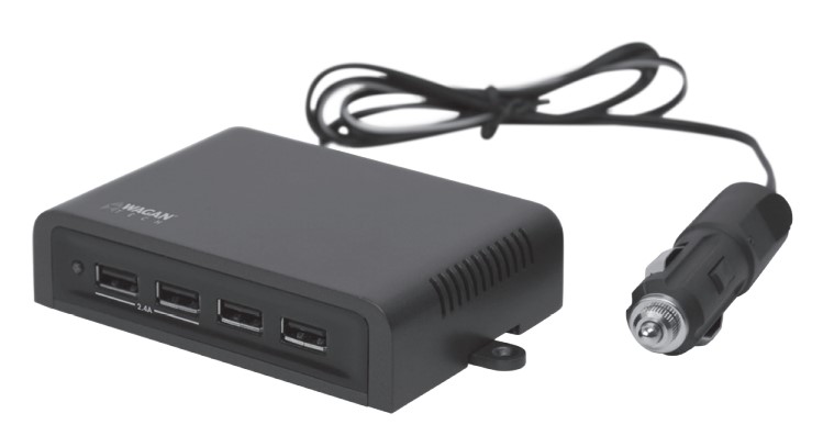 Wagan Travel Charge Quad USB Power Hub Product