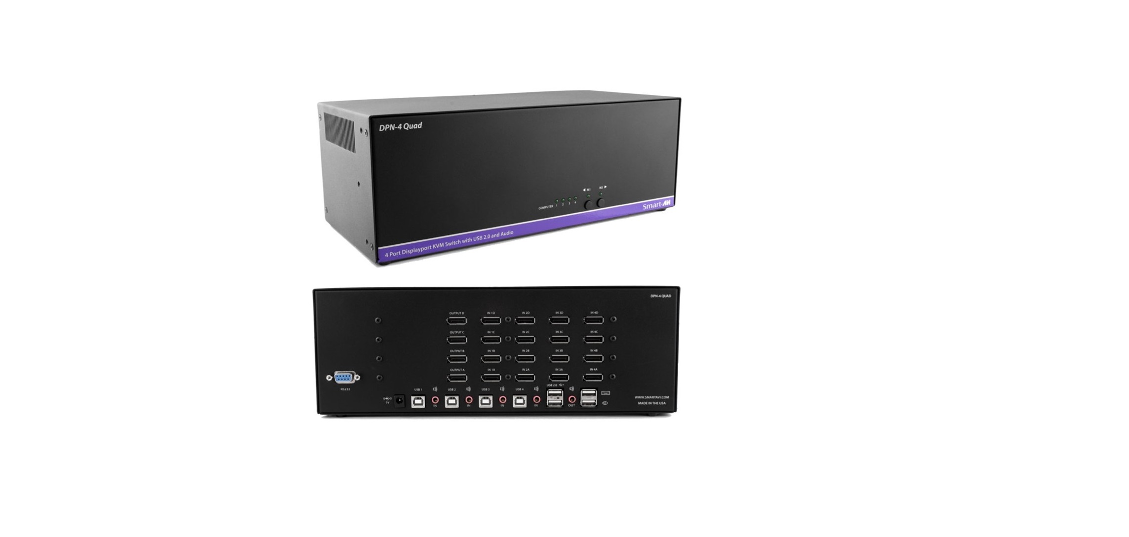 SmartAVI DVN-4Quad-DL Dual-Link Audio Switch Featured01