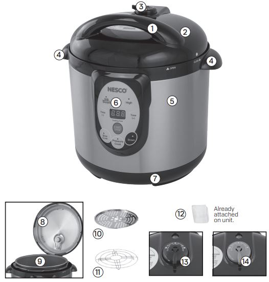 NESCO NPC-9 Smart Electric Pressure Cooker and Canner FIG-1