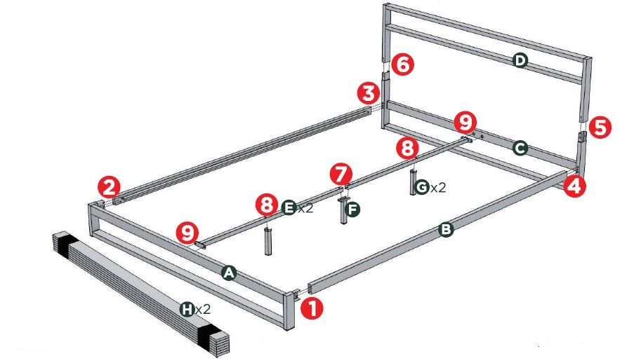 ZINUS Trisha Metal Platforma Bed Frame with Headboard fig-1