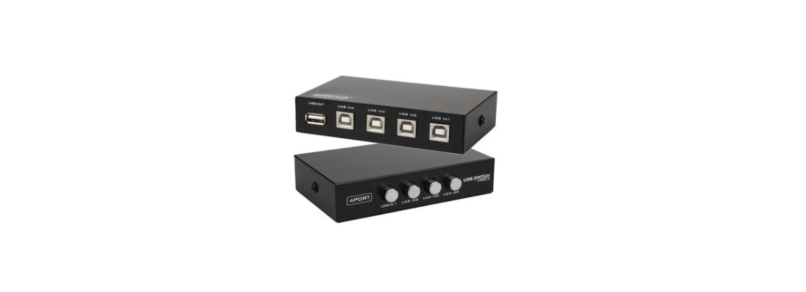 Aluratek 4-Port Auto-Sharing Switch Featured01