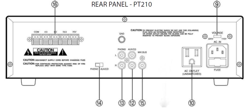 Pyle PT110 Public Address Mono Amplifier User Guide-3