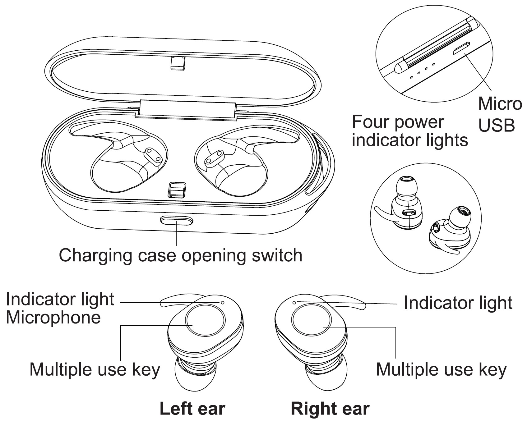 Qudo-Octave-100-Wireless-Earbuds-with-Charging-Case-Instruction-Manual-1