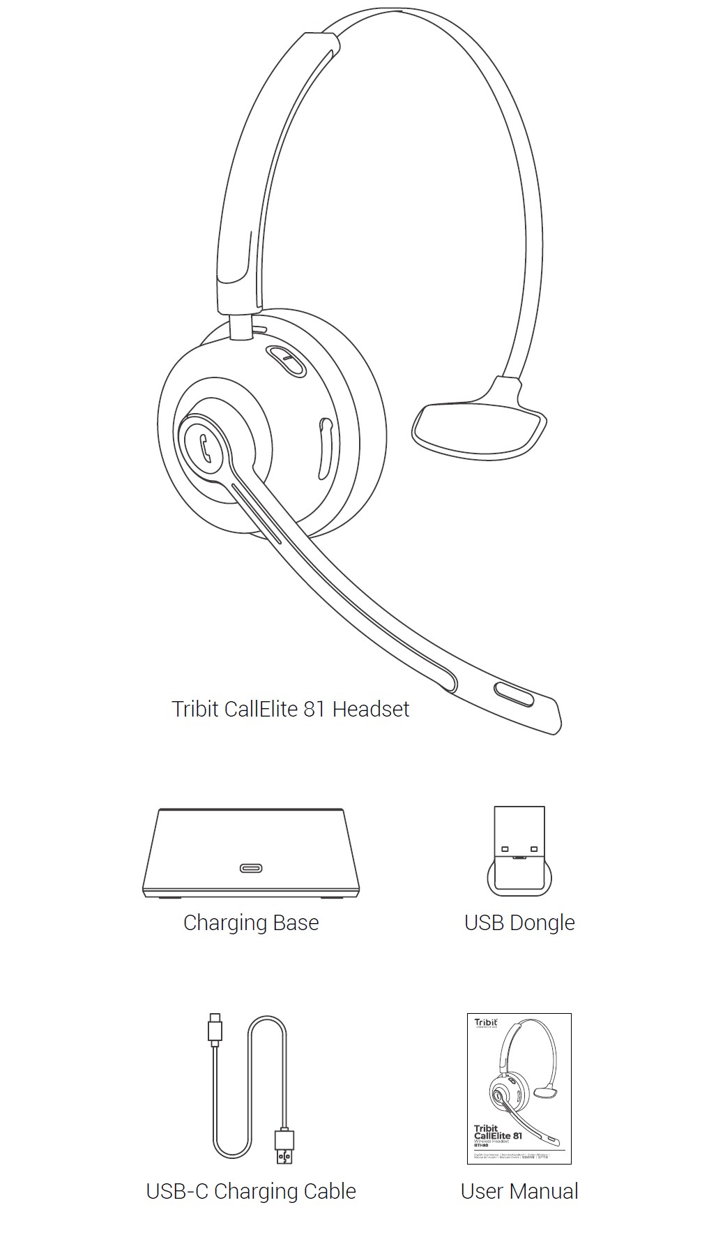 Tribit-CallElite-81-Wireless-Office-Headset-User-Manual-1