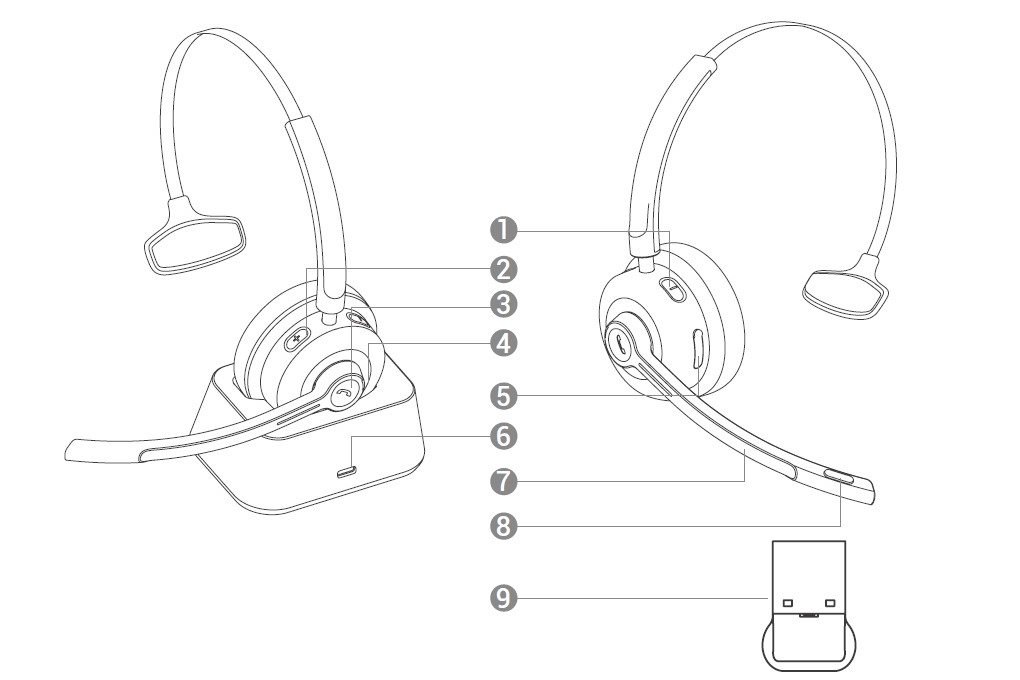 Tribit-CallElite-81-Wireless-Office-Headset-User-Manual-2