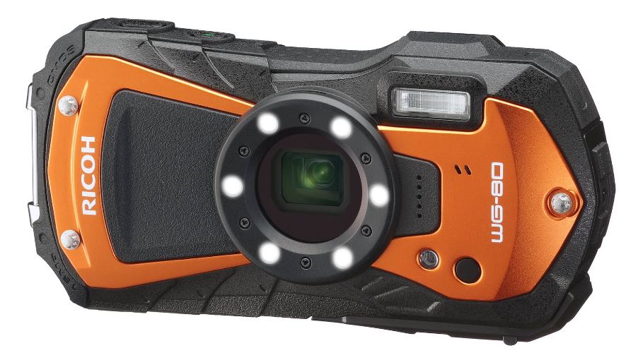 Ricoh WG-80 Orange Waterproof Digital Camera PRODUCT