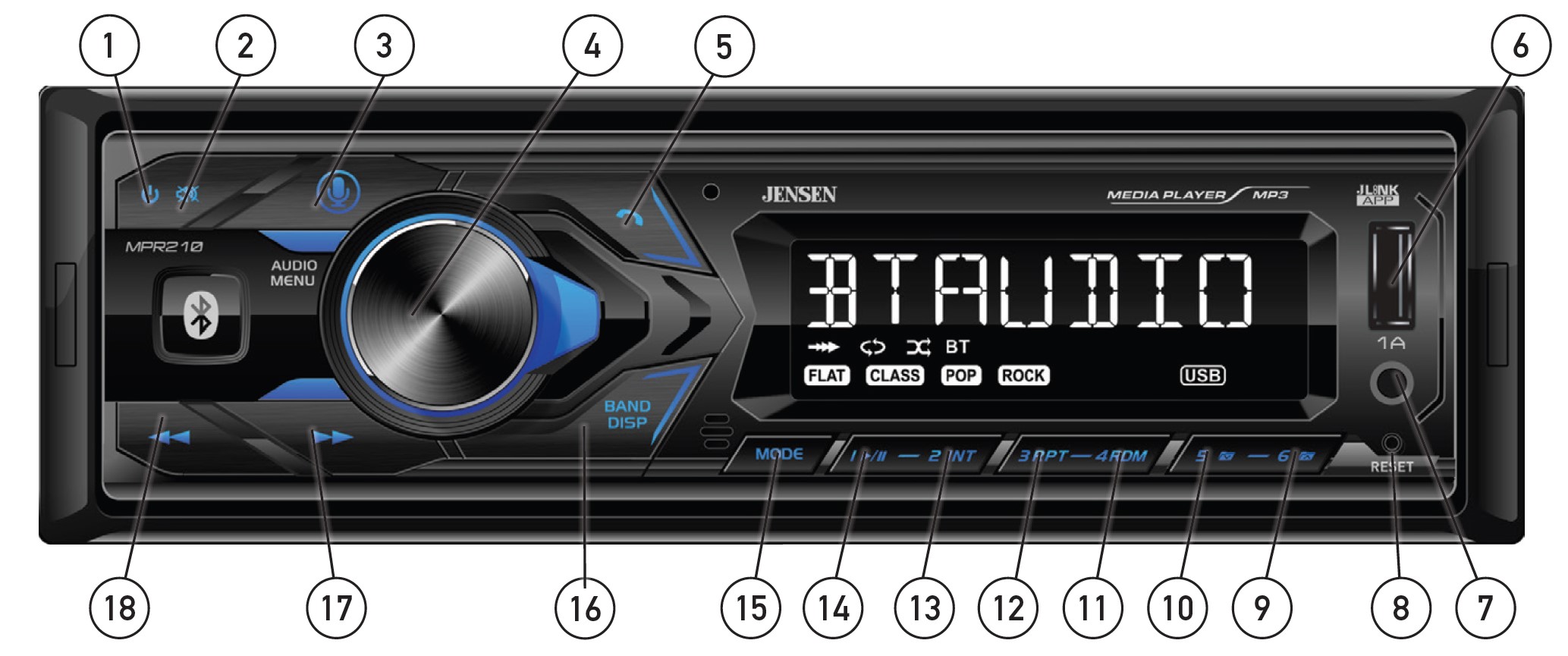Jensen-MPR210-AM-FM-Receiver-with-Bluetooth-and-Fixed-Face-Owner-Manual-3