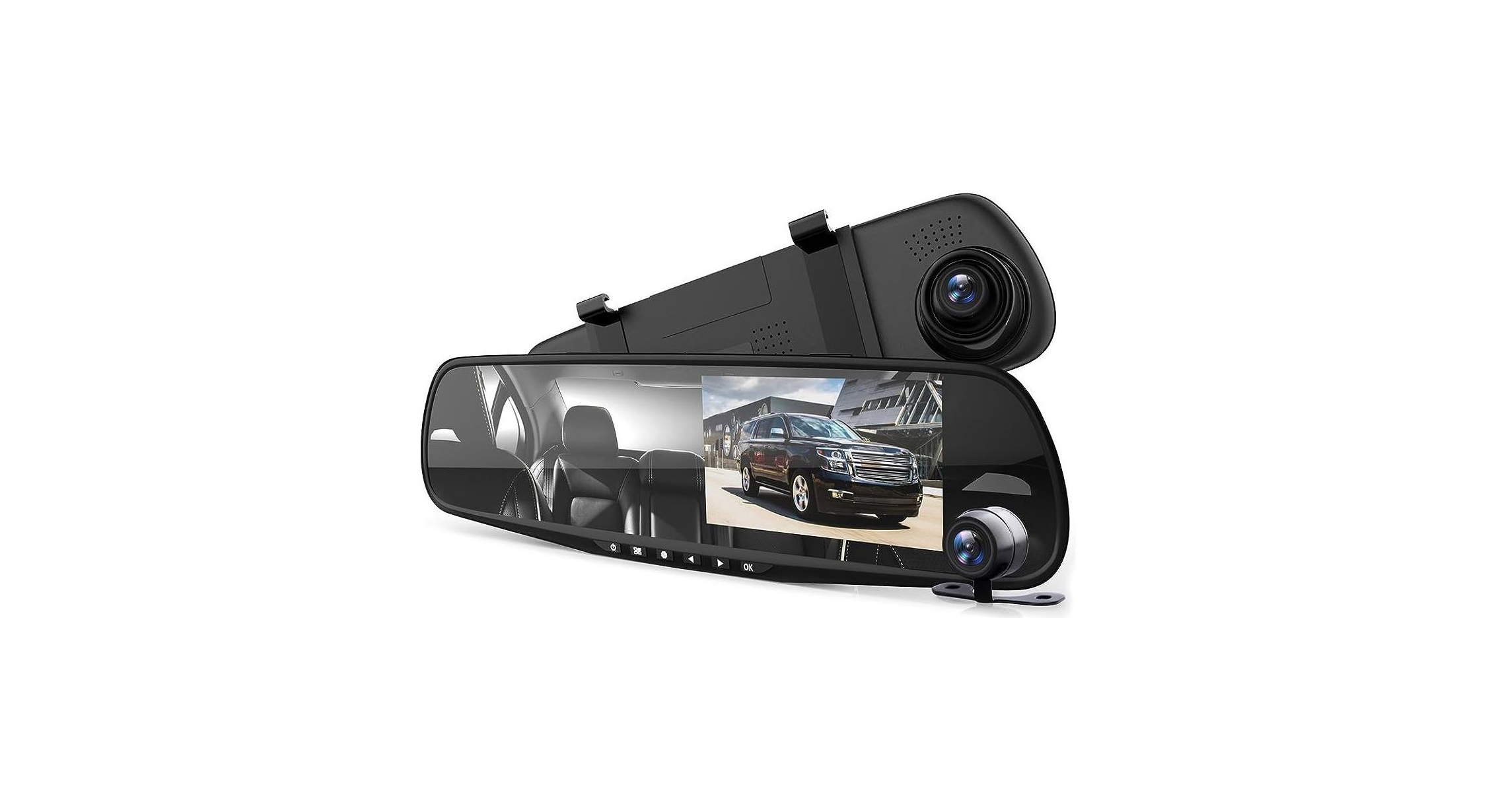 Pyle PLCMDVR49 Dash Cam Rearview Mirror FEATURE