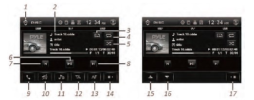 Pyle PLTS78DUB Single DIN Head Unit Receiver Car Stereo  (9)