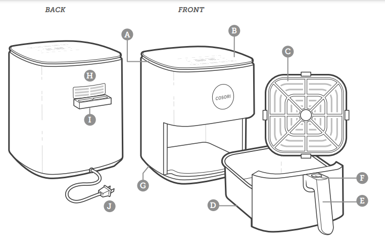 Cosori Pro LE 5.0-Quart Air Fryer User Manual-2