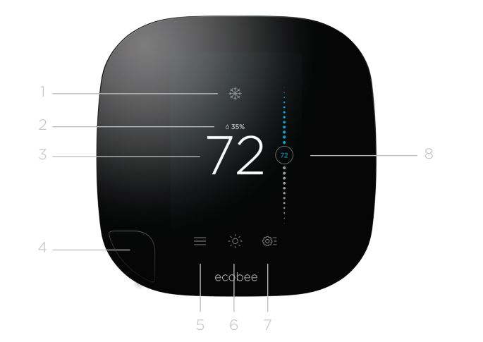 Ecobee3 Wi-Fi Smart Thermostat Quick 8