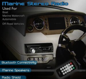 Pyle PLCDBT75MRB Marine Stereo Receiver Speaker Kit User Manual