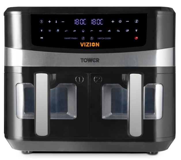 Tower T17100 Vortx Vizion 9L Dual Basket Air Fryer