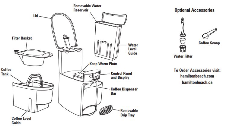 Hamilton Beach Programmable Dispensing Drip Coffee Maker 1