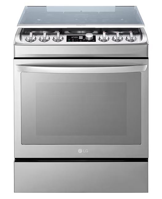 LG LF761S Gas Cooker with Glass Lid and Large Oven