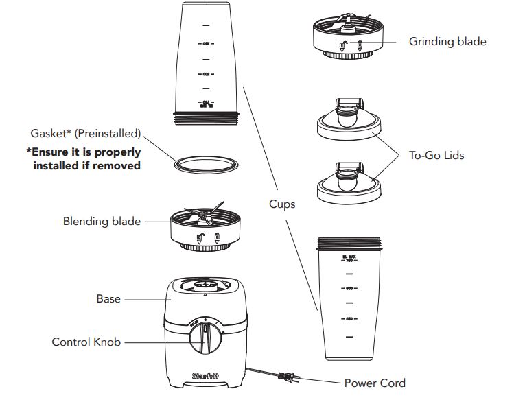 Starfrit 300-Watt Electric Personal Blender 4