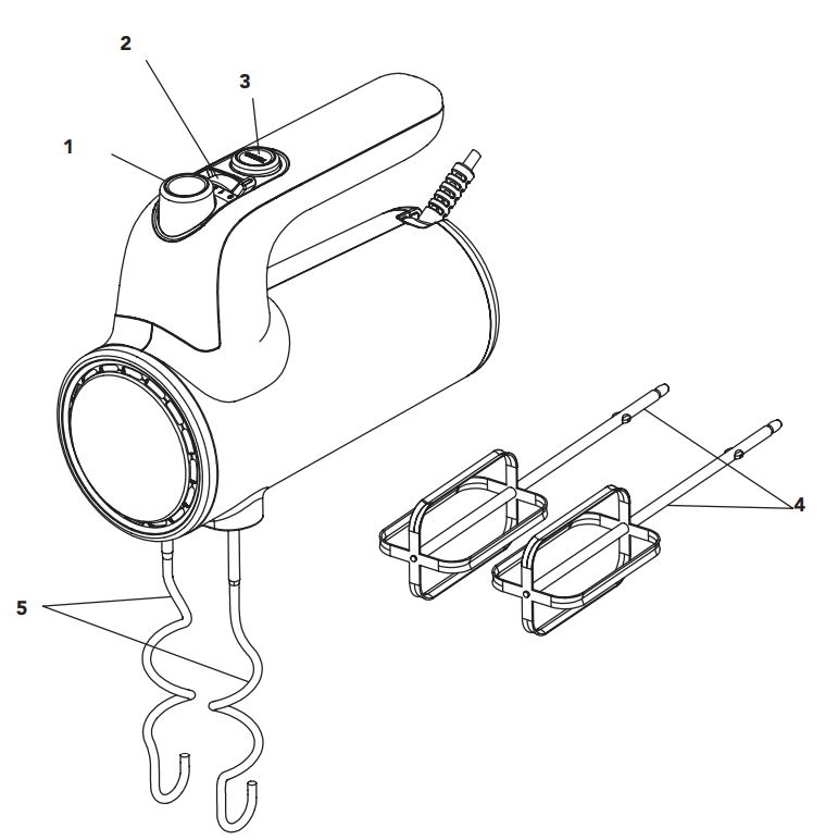 Starfrit 5-Speed Hand Mixer 2