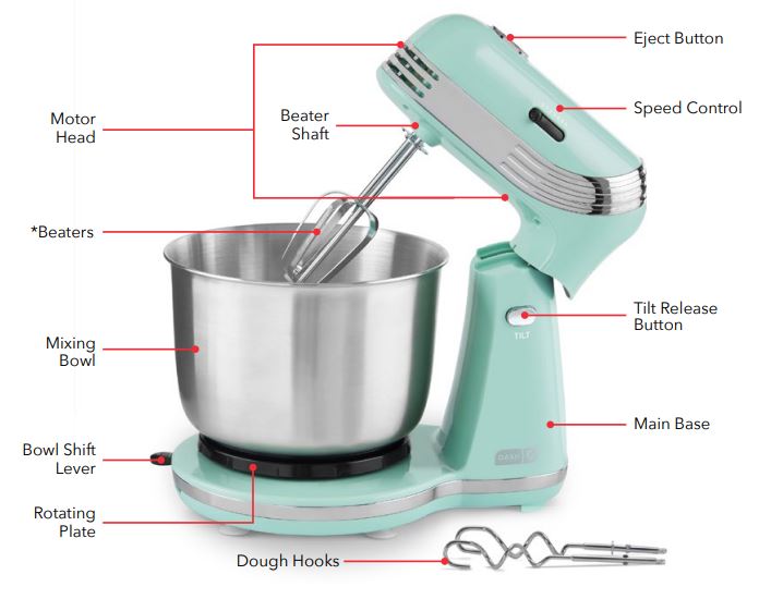 Dash DCSM250 Stand Mixer 1