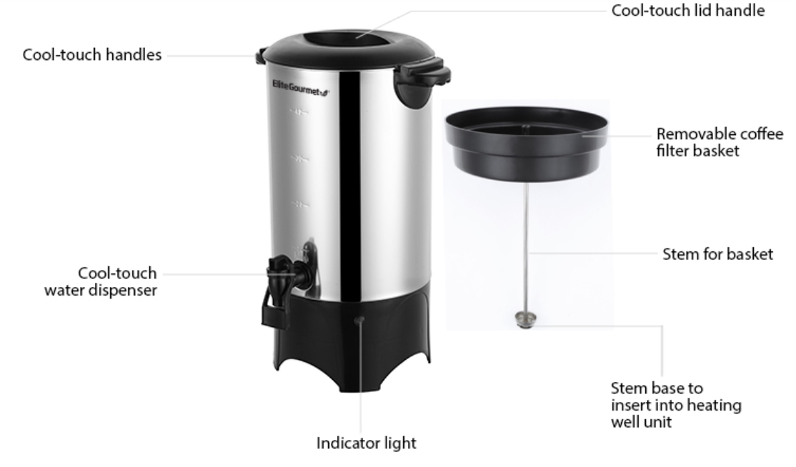 Elite Gourmet CCM040 Two Way Dispenser and Coffee Maker 1