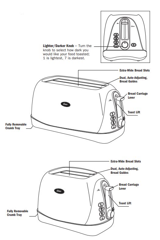 Oster TSSTTR6330-NP Long Slot 4-Slice Toaster 1