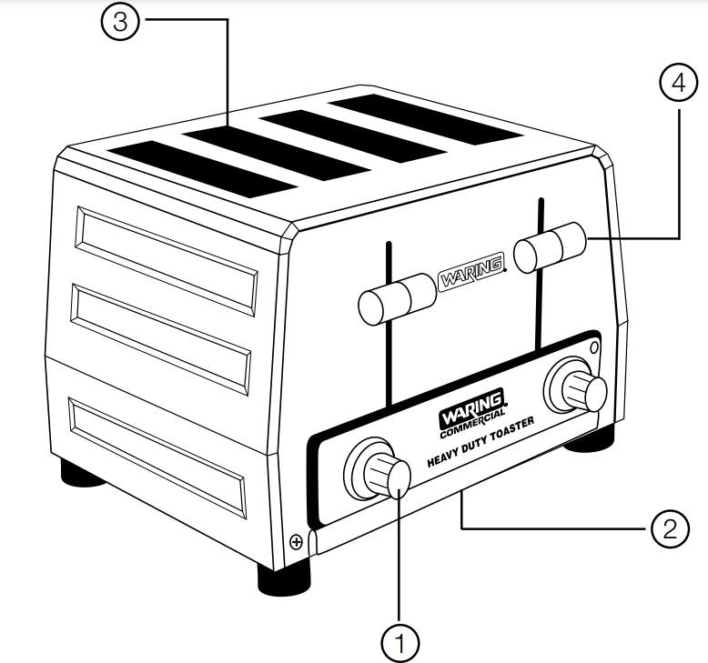 Waring Commercial WCT855 4-Slice Toaster 1