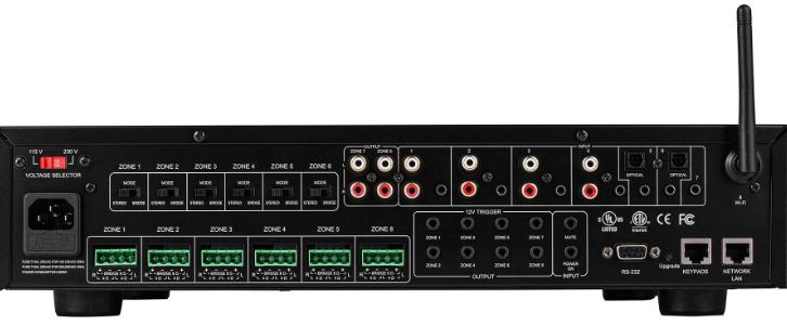 Dayton Audio DAX88 8 Source 8 Zone Bridgeable Distributed Audio Matrix Amplifier