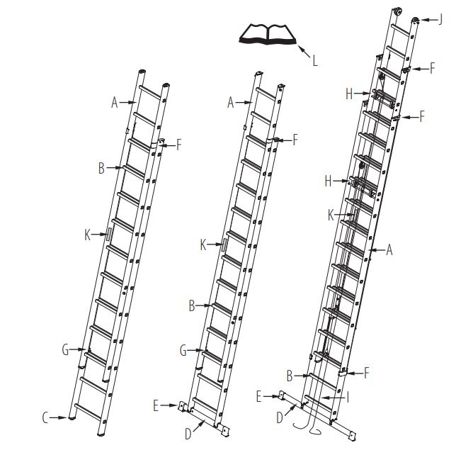 HYMER 4061 Rope Operated Extension Ladder 1