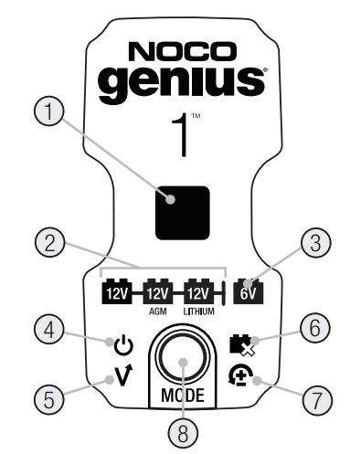 NOCO genius GENIUS1 1-Amp Smart Battery Charger 5