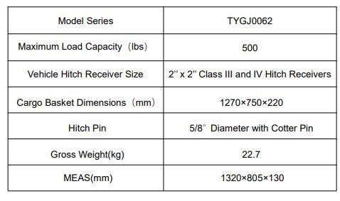 VEVOR TYGJ0062 Hitch Cargo Carrier 1